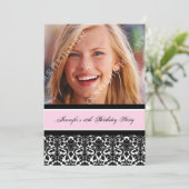 18èmes invitations de fête d'anniversaire de photo (Debout devant)