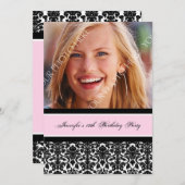 18èmes invitations de fête d'anniversaire de photo (Devant / Derrière)