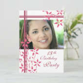 18èmes invitations de fête d'anniversaire de photo (Debout devant)