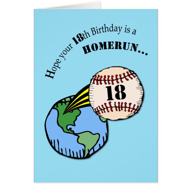 18th Birthday Baseball Home Run (Devant)