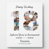 18th Birthday Custom Fotocollage Fotoplaat (Voorkant)