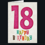 18th Birthday Happy Birthday Card Design 2<br><div class="desc">this card is blank inside... (designed by MarloDeeDesigns.com) © 2004-2012 MarloDee Designs: All rights reserved. All necessary licenses have been purchased and are on file. Images on this site are NOT public domain. You may not copy, duplicate, alter or scan these designs, images, illustrations, photography, art and writing. You may...</div>