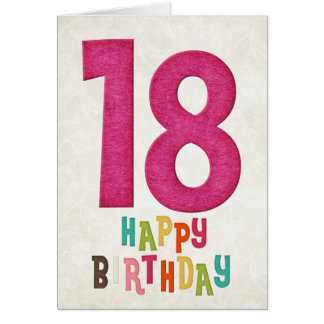 18th Birthday Happy Birthday Card Design 2