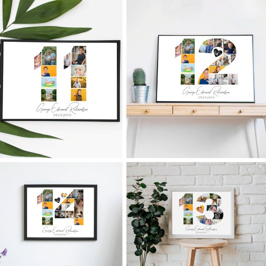 18th Birthday Photo Collage Poster Keepsake