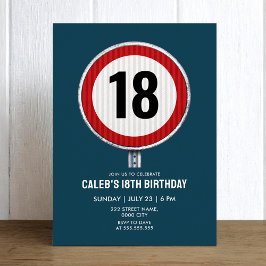 18th Birthday Speed Limit Sign - ANY AGE Kaart