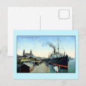 1900-1920s Ocean Liner, Liverpool Briefkaart (Voorkant / Achterkant)