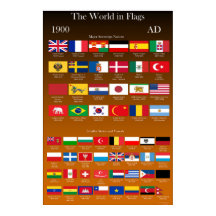 1900 AD-vlaggen van de wereld