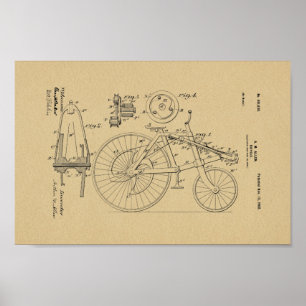 1900  brochure voor fietspatronen afdrukken poster