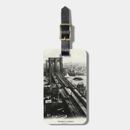 1900 Brooklyn Bridge Bagagelabel (Voorkant verticaal)