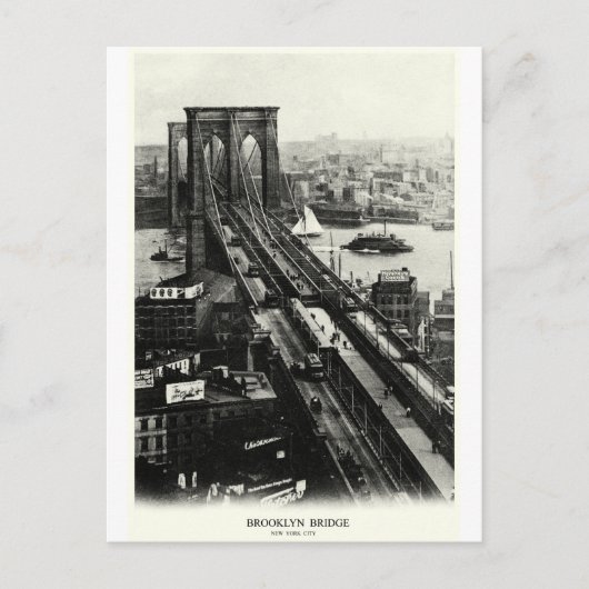 1900 Brooklyn Bridge Briefkaart (Voorkant)