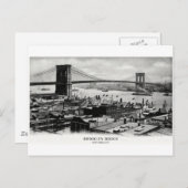 1900 Brooklyn Bridge Panorama Briefkaart (Voorkant / Achterkant)