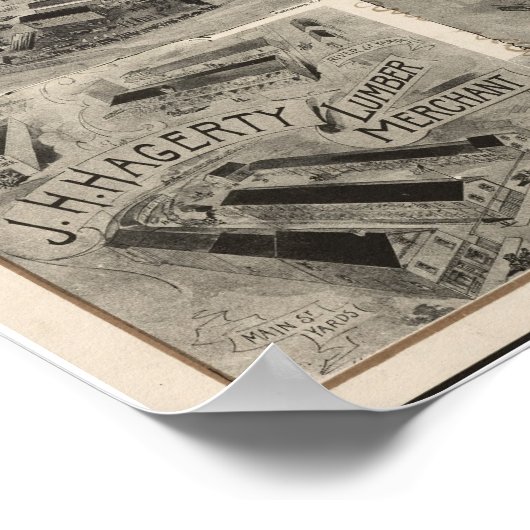 1900 Easton, PA & Phillipsburg, NJ Panoramic Map Poster (Hoek)