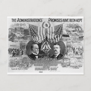 1900 Mckinley-Teddy Roosevelt Briefkaart