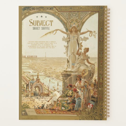 1900 Paris Affiche d'exposition Planificateur pers (Dos)