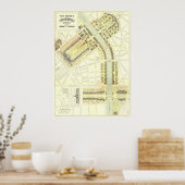 1900 Paris Expo Map Poster (Keuken)