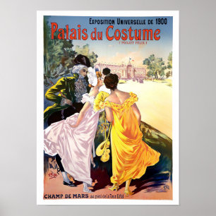 1900 Paris World Expo France vintage-reizen Poster