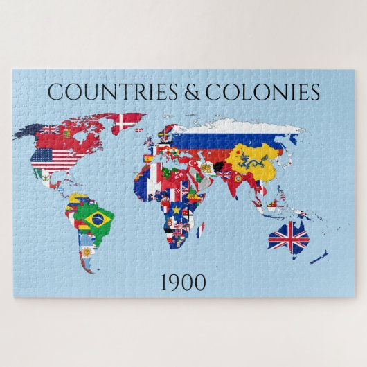 1900 pays colonies drapeaux jigsaw puzzle (Horizontal)