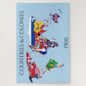1900 pays colonies drapeaux jigsaw puzzle (Vertical)