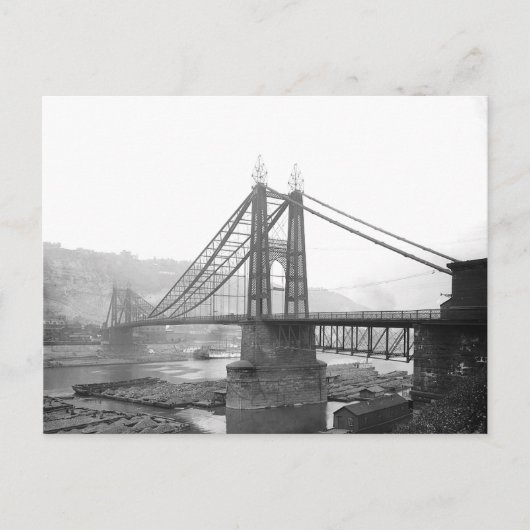 1900 Pointe Bridge Pittsburgh Pa. Briefkaart (Voorkant)
