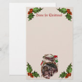 1900s Huis voor Kerstmis Trein Stationery Briefpapier (Voorkant / Achterkant)