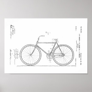 1901  brochure met fietspatroon poster