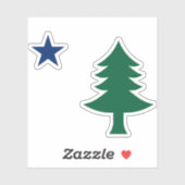 1901 Maine Flag Clear Sticker Set (Vel)