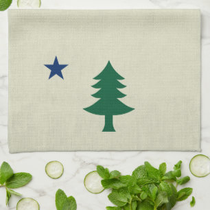 1901 Maine Flag Kitchen Handdoek