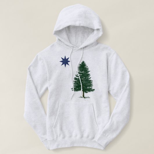 1901 Maine Flag - stijl Hoodie (Design voorkant)