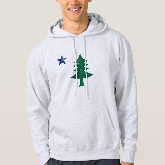 1901 Maine Flag - Verstoord Hoodie (Voorkant)