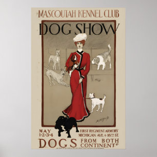 1901 Mascoutah Kennel Club Honden show Chicago Poster