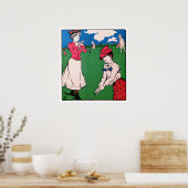  1901 Woman Golfer Print (Keuken)