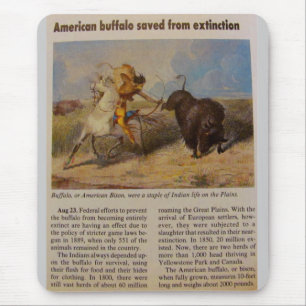1902 Amerikaanse bizon gered van uitsterven Muismat