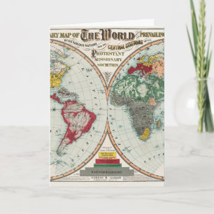 1902 Antieke Wereld Zendingsreligies Kaart
