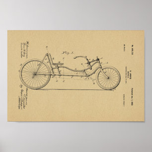 1902  brochure voor fietspatronen poster