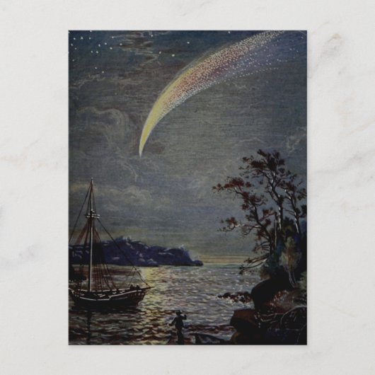  1902 Comet of Shooting Star Illustration Briefkaart (Voorkant)