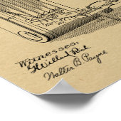 1902 Het vouwen Kunsttekentekening van het Kunstpa Poster (Hoek)