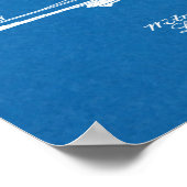 1902 Recumbent Bicycle Patent Blueprint Poster (Hoek)