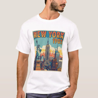 1902 - Skyline Retro Graphic T-shirt