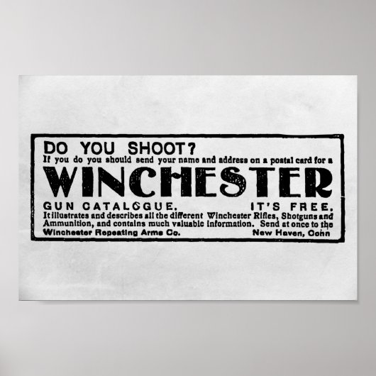1902  Winchester AD Poster (Voorkant)