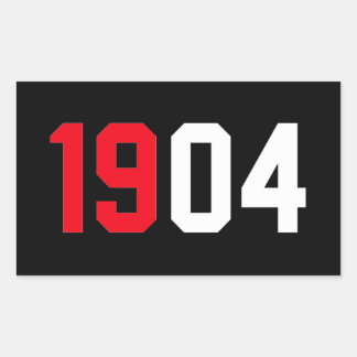 1904 Benfica Red White Rechthoekige Sticker