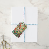 1904 kolibriesdruk cadeaulabel (Met Touw)