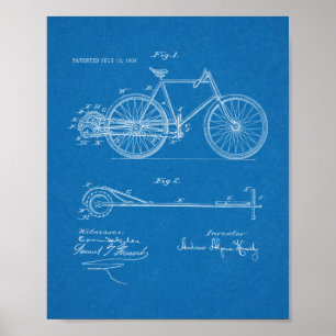 1904 Lever — Speciaal afdrukken voor fietspatronen Poster
