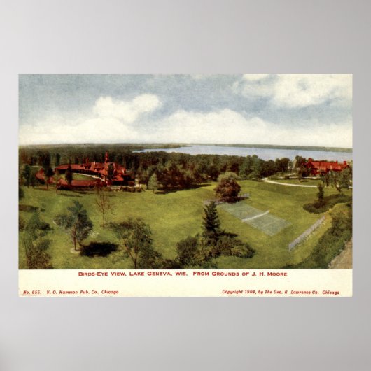 1904  meer van Genève, Wisconsin Poster (Voorkant)