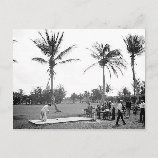 1904 Palm Beach jouants au golf la Floride. Carte (Devant)