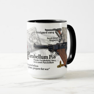 1904 Parabellum P08 Pistole Coffee Mok