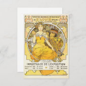 1904 World's Fair By Alphonse Mucha Save The Date (Voorkant / Achterkant)