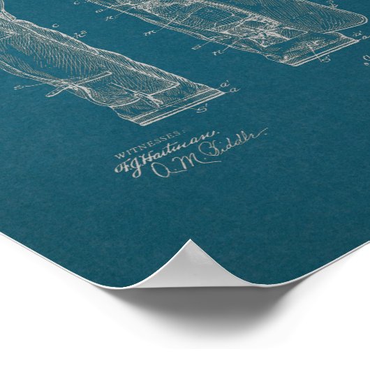 1905 Golf Bag Patent Blueprint Art Print (Hoek)