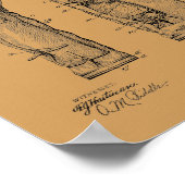 1905 Golf Caddy Bag Patent Art Print (Hoek)