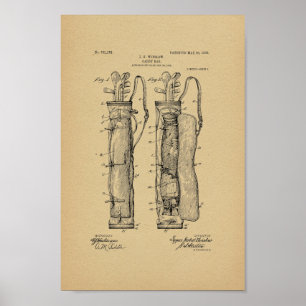 1905 Golf Caddy Bag Patent Art Print