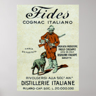 1905 Italiaans Poster Cognac